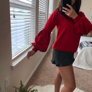 Puffy sleeve halogen shirt